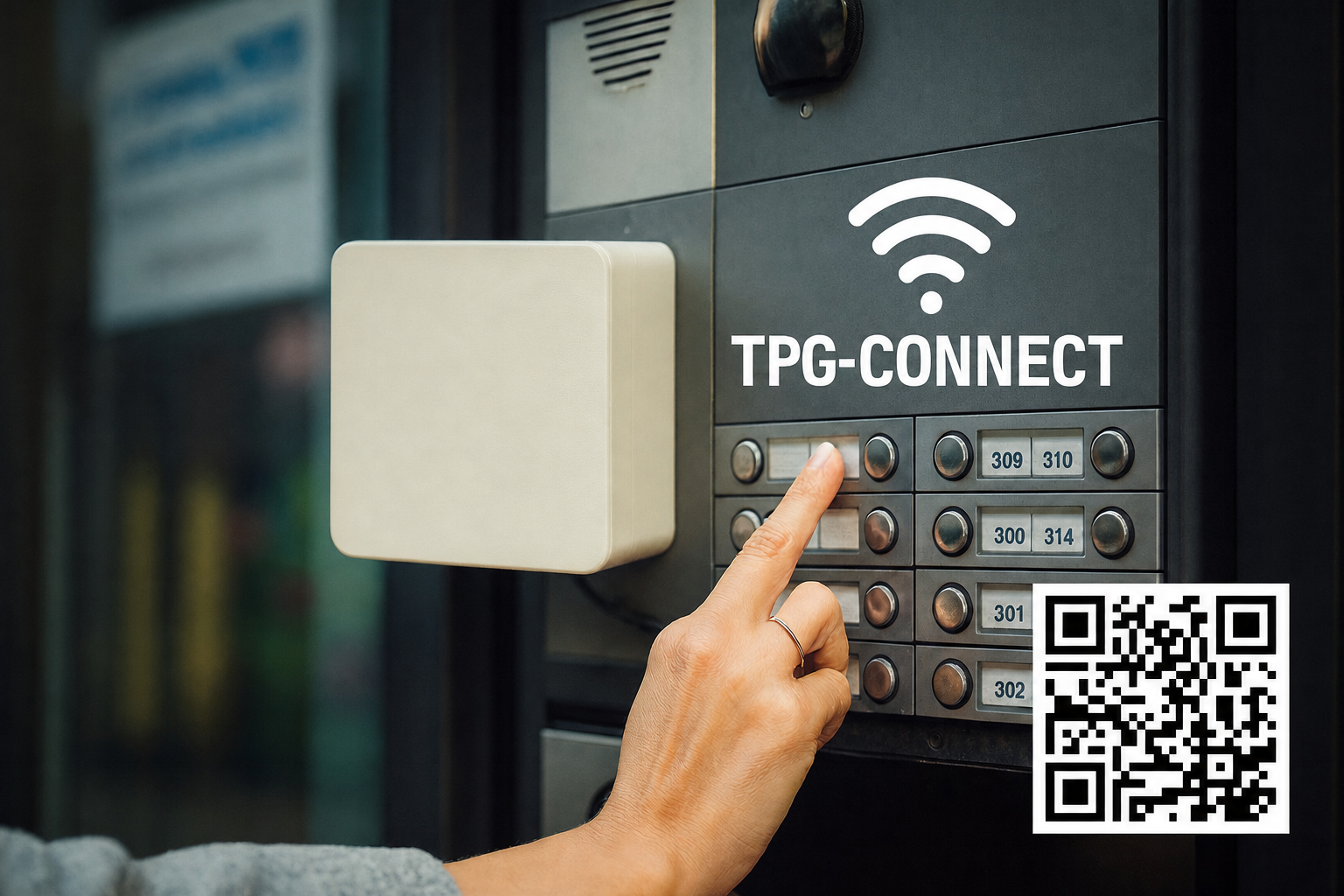 TPG-TONE près d’une platine de rue